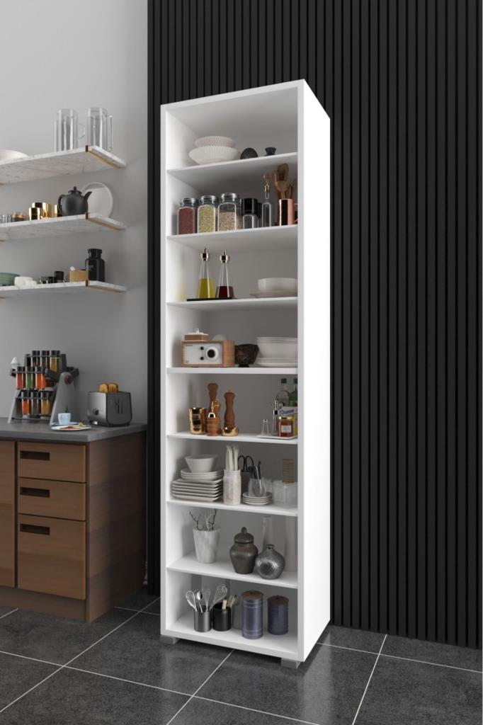 Çok Amaçlı Dolap Mutfak Banyo Balkon Kiler 8 Raflı Dolap