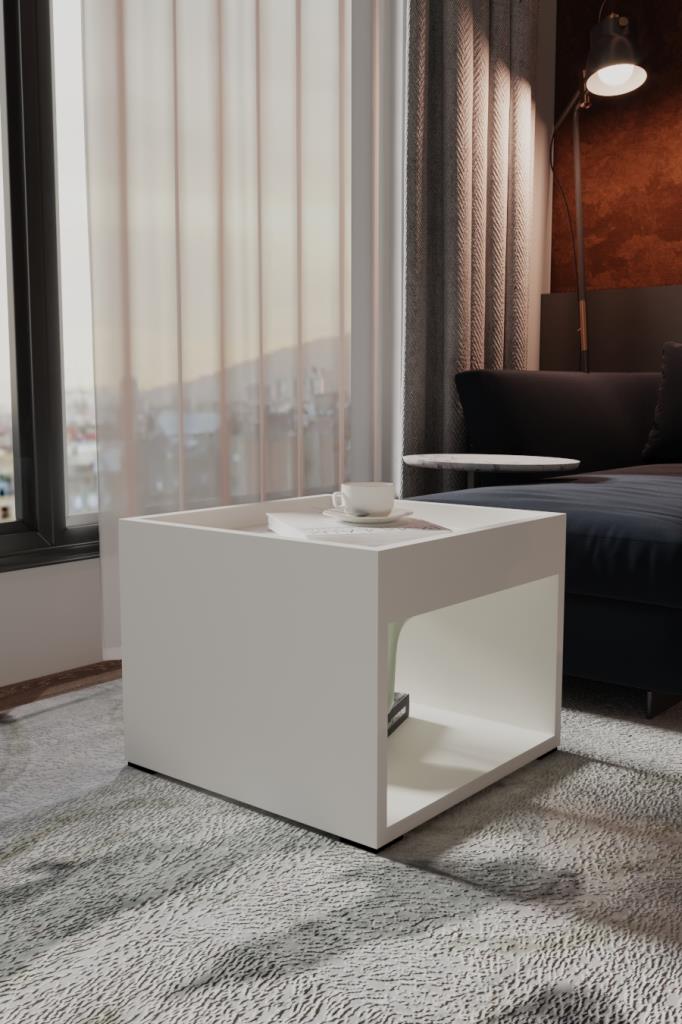 LİNE 40*40 SEHPA ORTA SEHPA BEYAZ